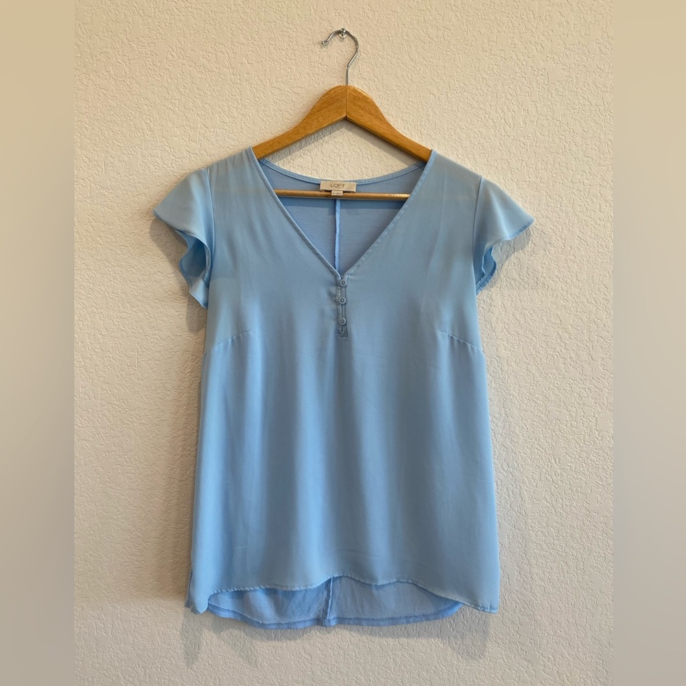 Loft - Size M - Light Blue Blouse